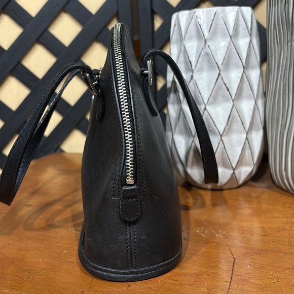 2008 Coach Mini Dome Black Leather Satchel with Metal Hang Tag - Picture 6 of 12